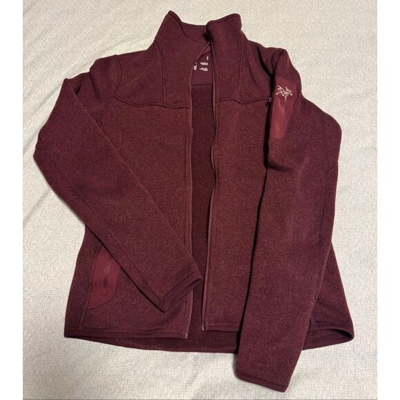 Arcteryx Size Small Covert Cardigan Women Activewear Full Zip Maroon - Picture 1 of 7
